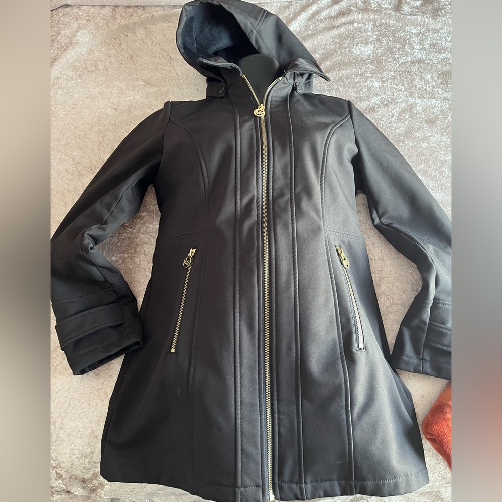 MICHAEL KORS / black zip-up coat